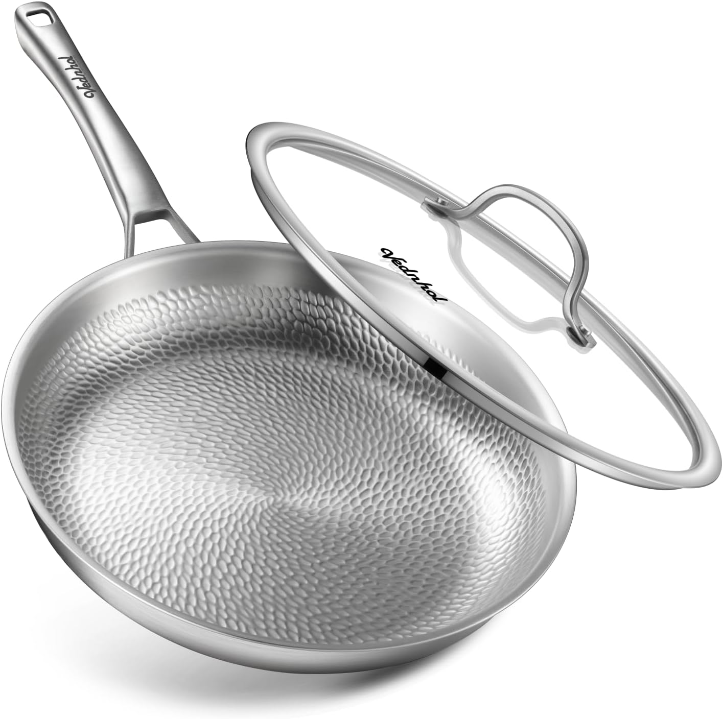 VEDNHOL 12-Inch Titanium Frying Pan with Lid